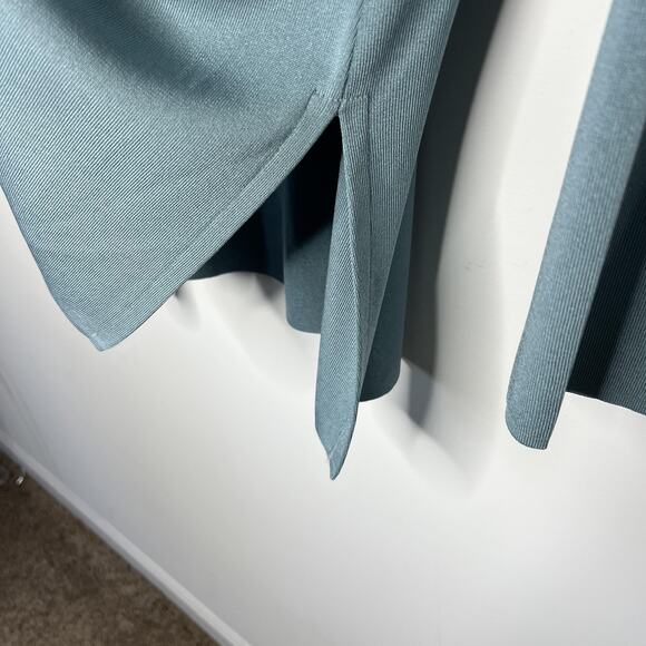 Misook Sweater Womens 1X Blue Open Front Cardigan Contrast Trim Long Sleeve - Picture 7 of 12